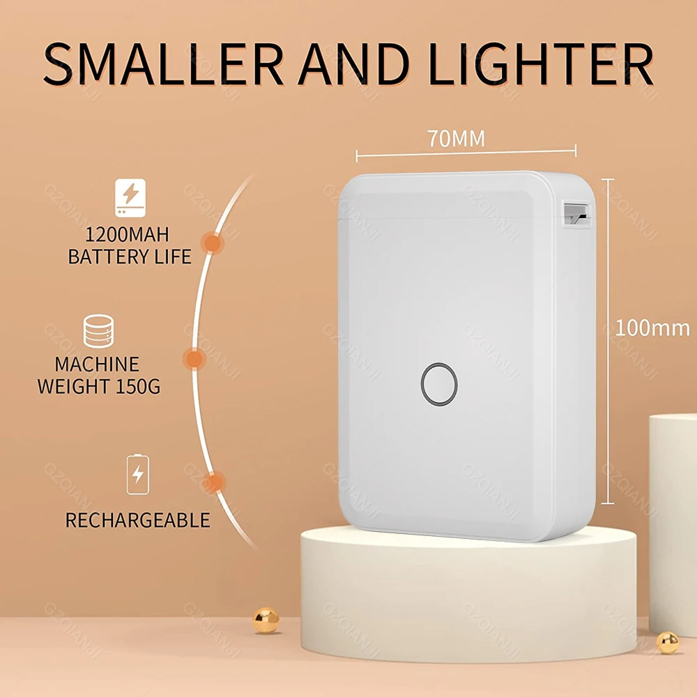 Nimbot D110 D11 Máquina de Etiquetas Impressora Luminosa D110 Papel de Etiqueta Luminosa Etiqueta D110 Interruptor da Impressora Etiqueta - Imagem 3