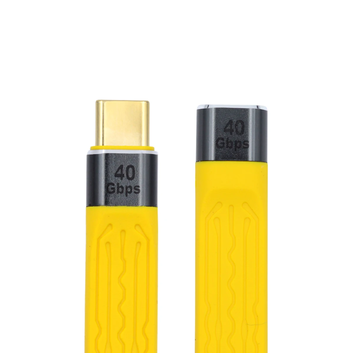

Желтый удлинитель USB4, 40 Гбит/с, тонкий, плоский, штырь-гнездо, с зарядкой 100 Вт, 8K @ 60 Гц, совместим с TB3/4