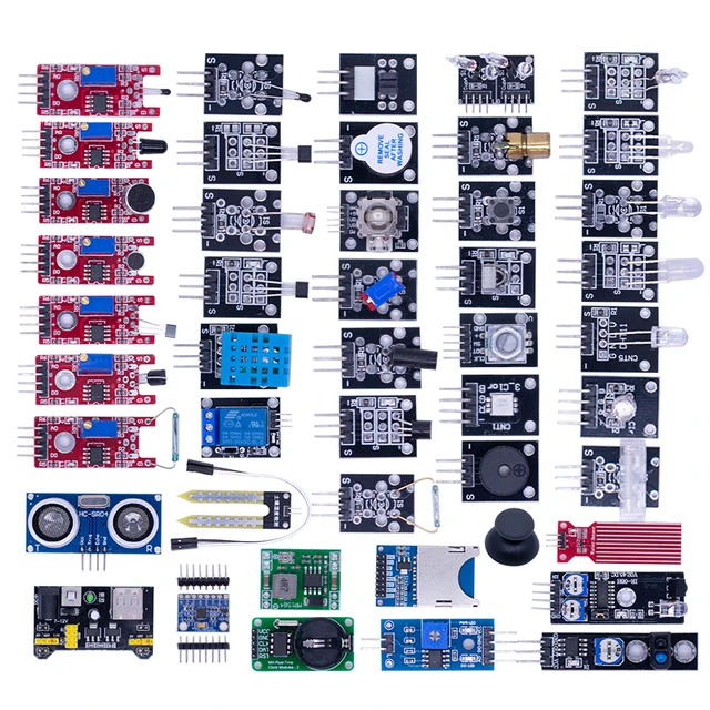 Arduino-デジタルセンサーセンサー,45種類のセンサー,温度,rgb,土壌,DJ,MP4,r3,mega2560用の超音波センサーモジュール  AliExpress Mobile