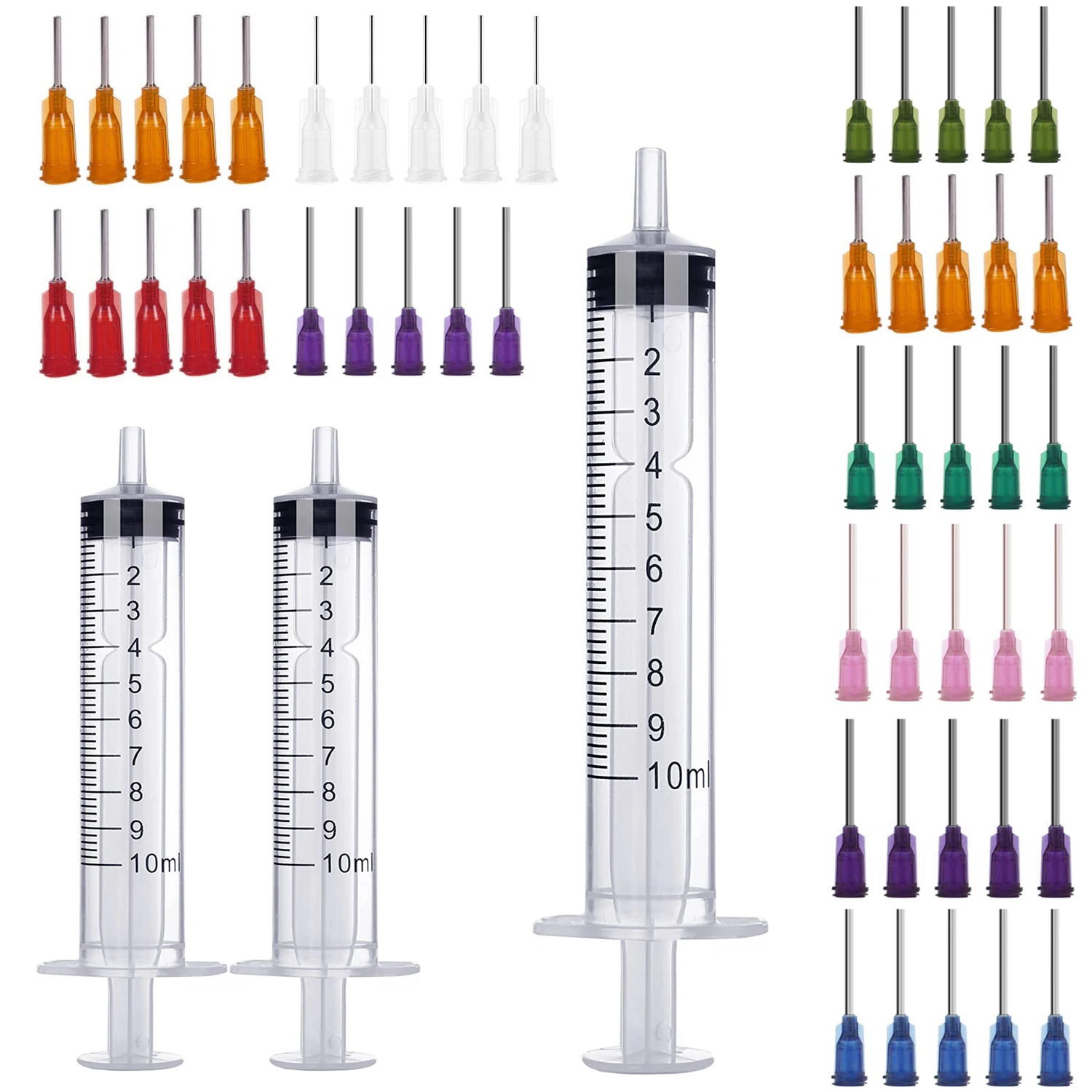 12 Siringhe Da 2 Ml Con Aghi Smussati In Acciaio Inox - Luer, Senza BPA, Per Ricariche, Oli, Adesivi, Uso Industriale E Alimentazione Animali