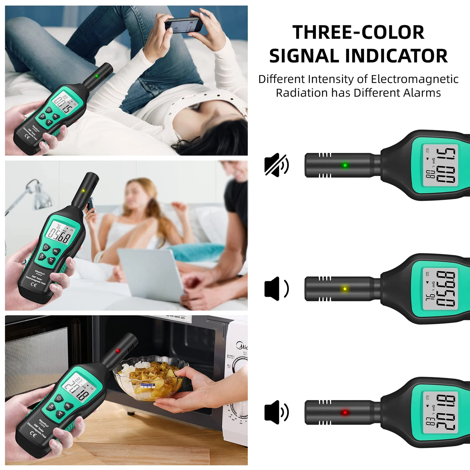 Radiation Detector Emf Meter Tester Geiger Counter-Household Radiation Dosimeter Nuclear Detector Geiger Emf Meter Electromagnetic Search Tools