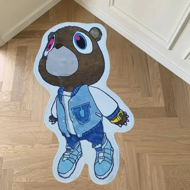

Cartoon Kanye Dropout Bear Carpet College Graduation Little Bear Carpet 60x90cm Digital Printing Non Slip Washable Room Doormat