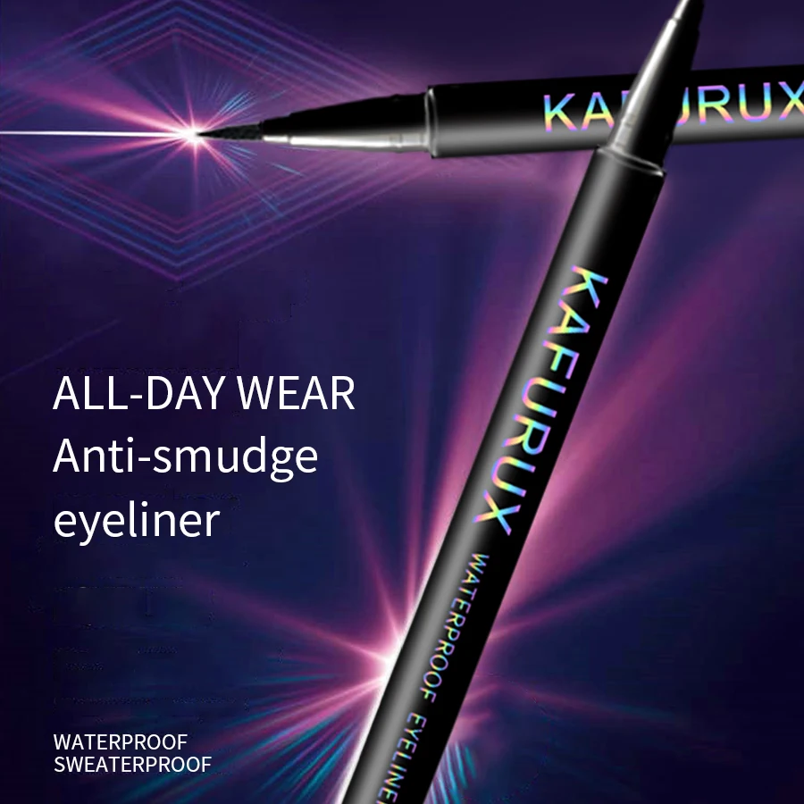 Langanhaltender Wasserfester Flüssig-eyeliner Stift In Mattem Schwarz_voghion.com