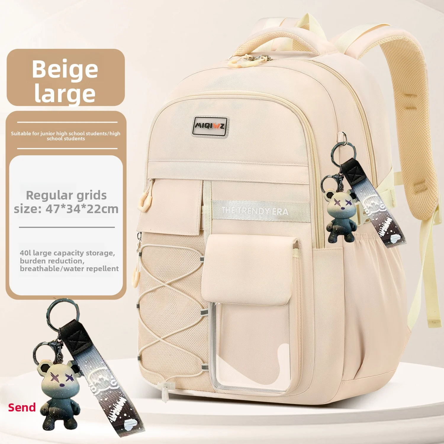 حقيبة ظهر بلون سادة خفيفة الوزن أكسفورد حقيبة ظهر...