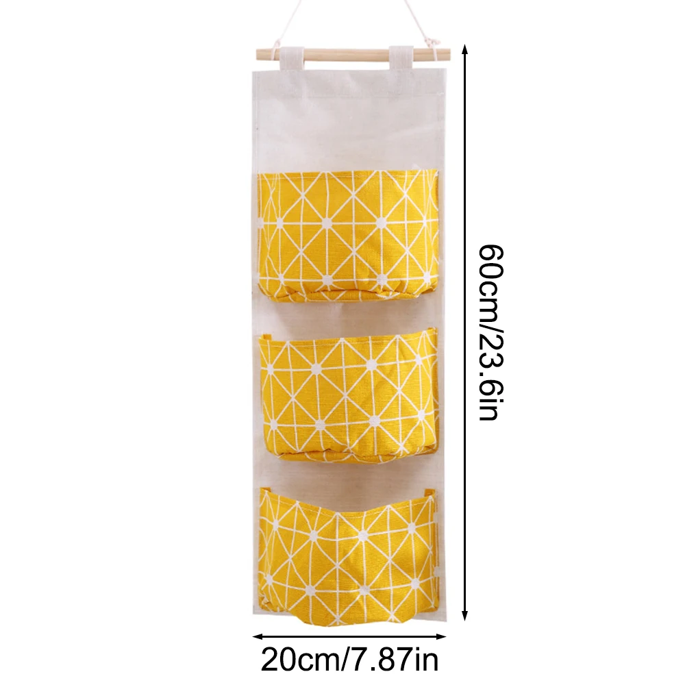 Hanging Storage Bag 1PC Three-Layer Waterproof Wall Hanging Bedroom Cloth Door Behind Debris Storage