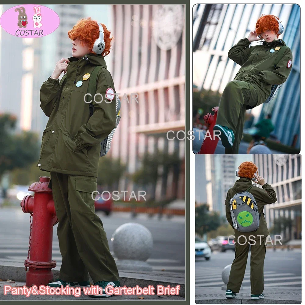 

COSTAR Amine Panty&Stocking With Garterbelt Brief Cosplay Costume Halloween Outfits Men Suit Earphone Backpack