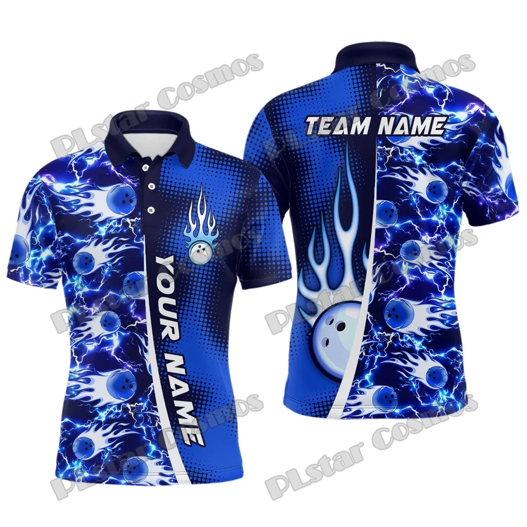 Retro-Bowling-Trikots Team League, mehrfarbig, individueller Name, 3D-gedrucktes Herren-Poloshirt, Sommer, Unisex, lässiges Poloshirt WK248 – Detail 12