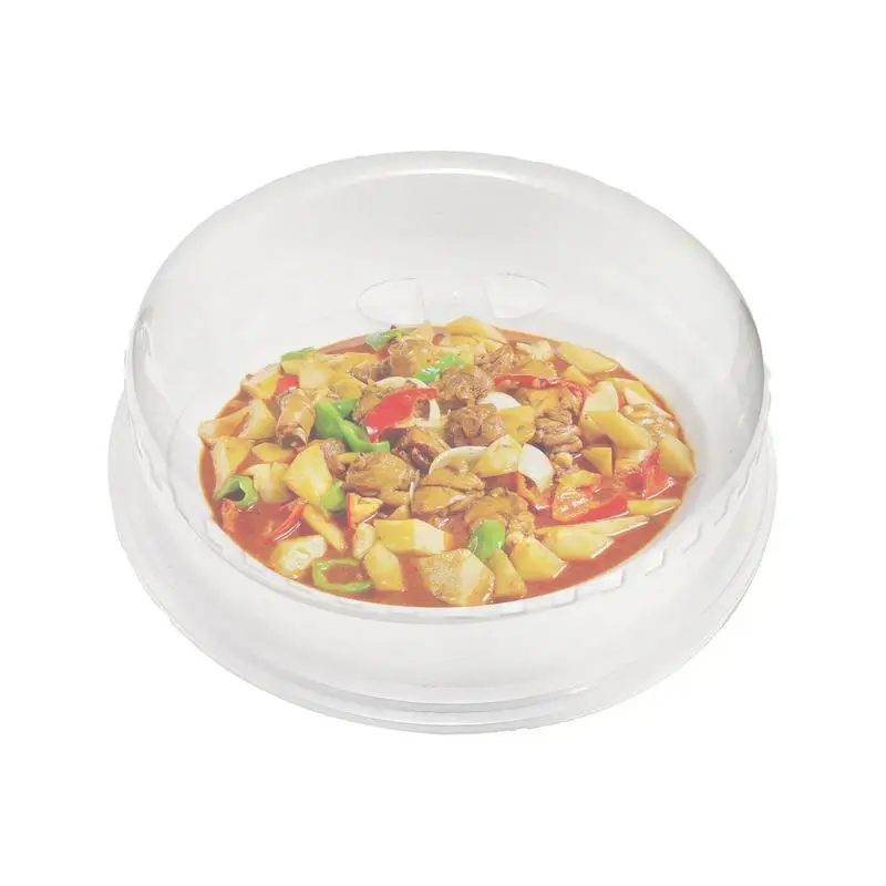 

Food Bowl Lids Transparent Round Plastic Bowl Lid Microwave Splatter Cover for Food Reusable Food Preservation Lid Kitchen