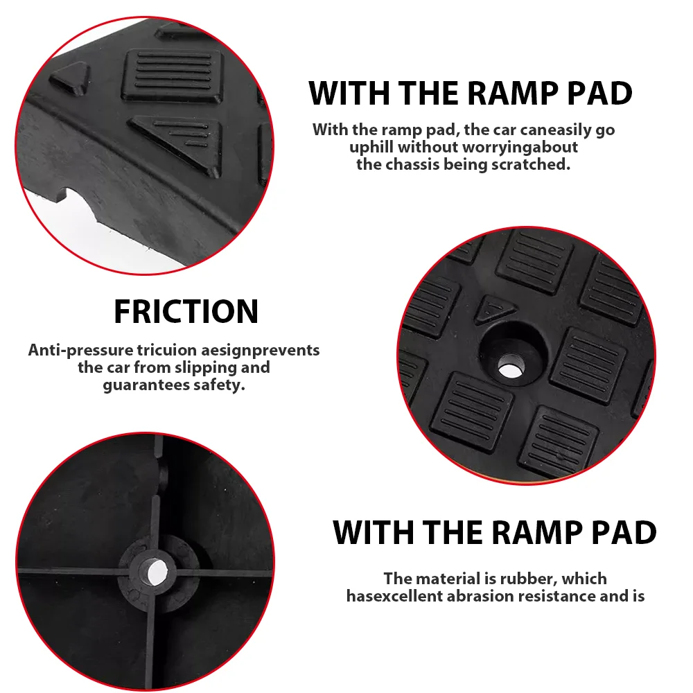 2pcs Portable Ramps with Non-Slip Surface Car Sidewalk Ramp Non-Slip Threshold Ramp for Driveway Porch for Cars Motorcycle: 3 - 5 Days Free Delivery Only UKs