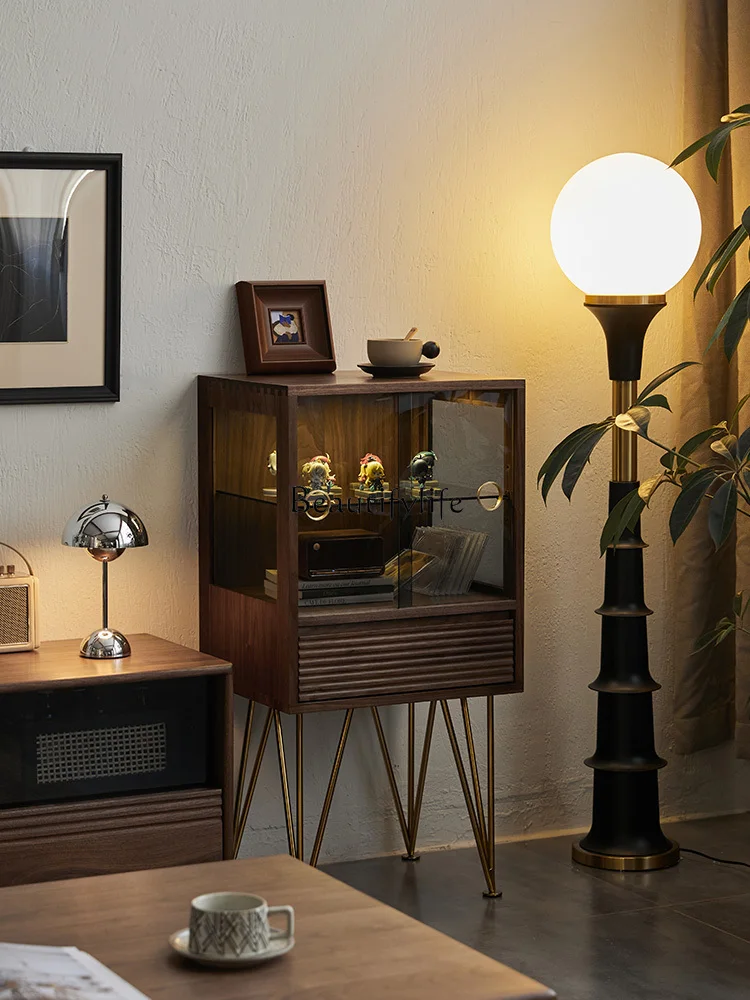 

Solid Wood TV Side Cabinet Living Room Sofa Vintage Snack Cabinet Storage