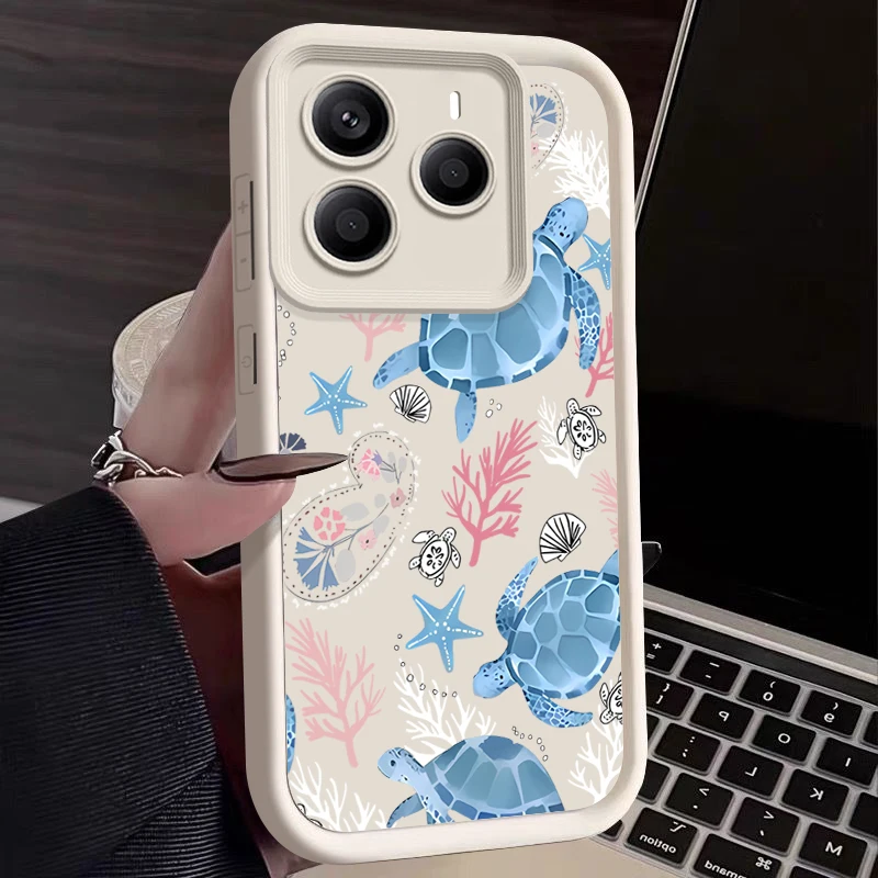 Coral Sea Turtle Whale Shockproof Silicone Soft Phone Cover
