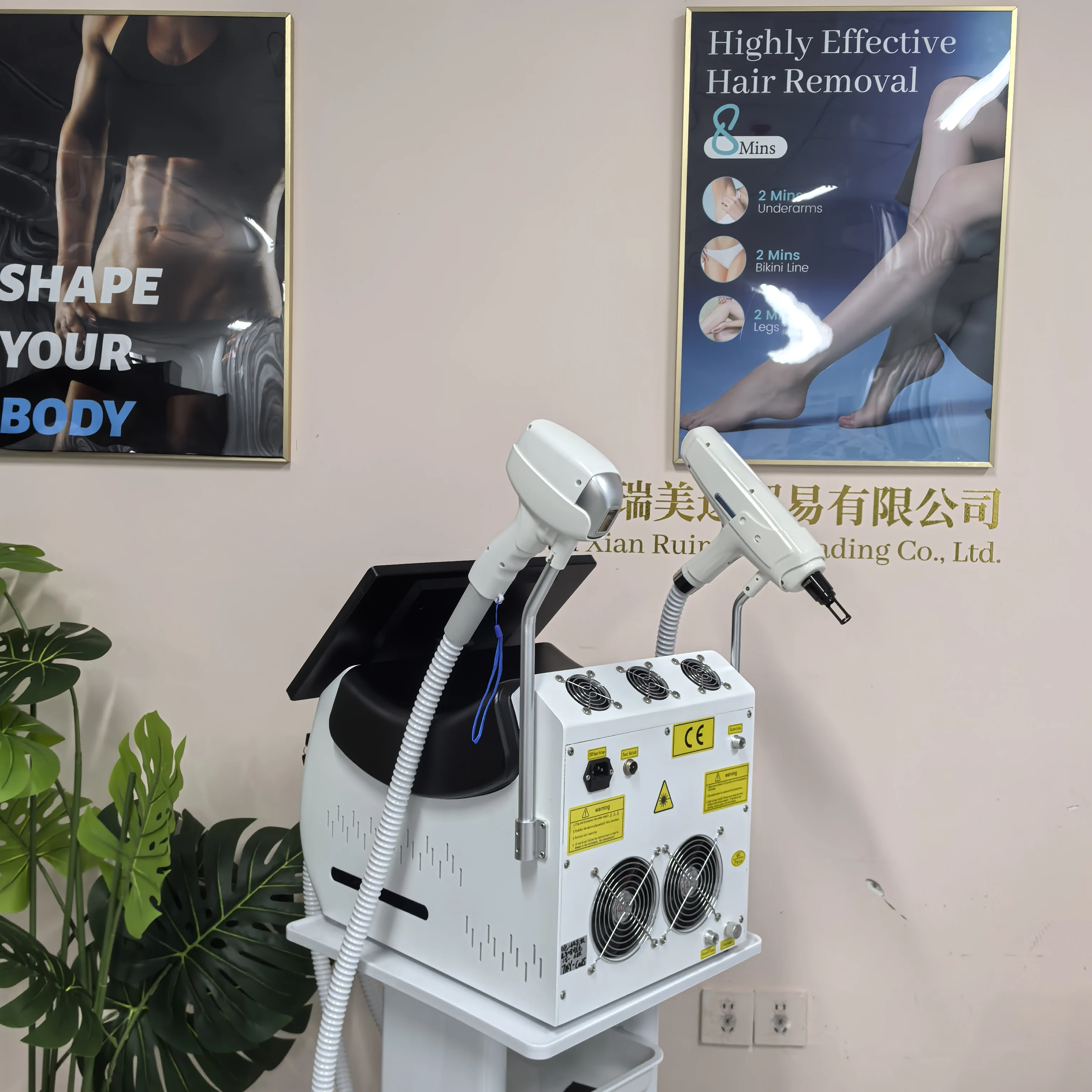 5000W FAC 2 IN 1 Diode Laser NEW Professional Hair Removal Machine Pico Qswitch ND YAG tattoo removal machine 4 Waves 808NM 6