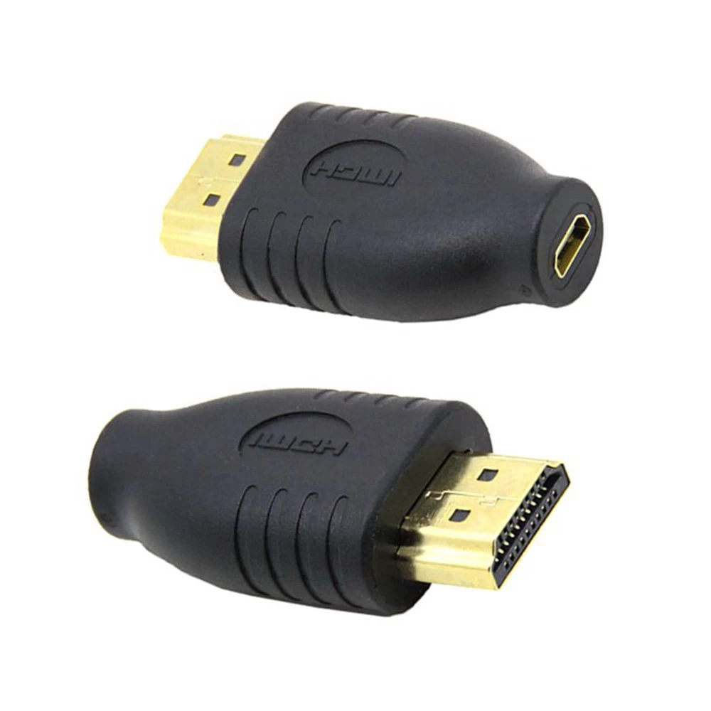 

Micro HDMI to standard HDMI adapter HDTV compatible converter Black standard HDMI plug type A to Micro HDMI type D female adapte