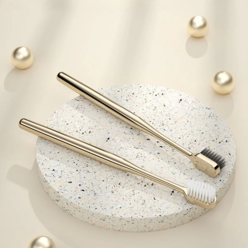 High-end Soft Toothbrush Men Women Adult Tooth Brush Gold Silver Dental Brushes Elegance Gentle Luxury Dedicated To Oral Health 5