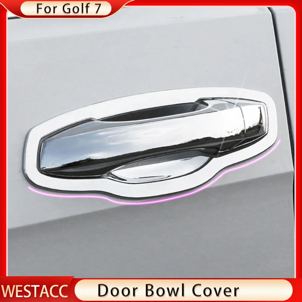 Car Door Handle Cover Door Bowl Cover Sticker Trim For Volkswagen Vw Golf 7 Vii Mk7 Gti R Gte Gtd Mk7.5 2012-2019 Accessories
