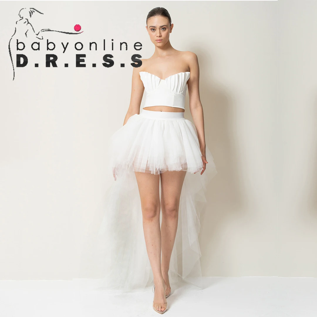 Jupe Plissée Asymétrique Femme - Tulle Dentelle - Taille Haute - Taille F - Polyester