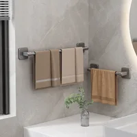 1PC Towel Rack, Bathroom Perforated Suction Cup, Wall Mounted Storage Rack, Toilet Storage, Bathroom Towel Rod
