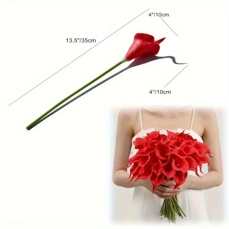 10Pcs Artificial Calla Lily Flowers Bouquet for DIY Wedding Birthday Party Decoration Home Room Garden Vase Ornament Supplies