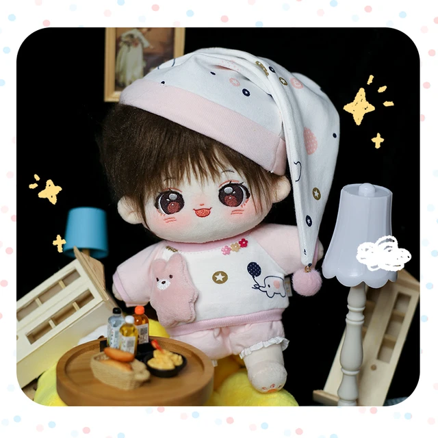 Novo artesanal 9pc cauda grande lobo terno boneca roupas 20cm nenhum  atributo kawaii outfit para 20cm