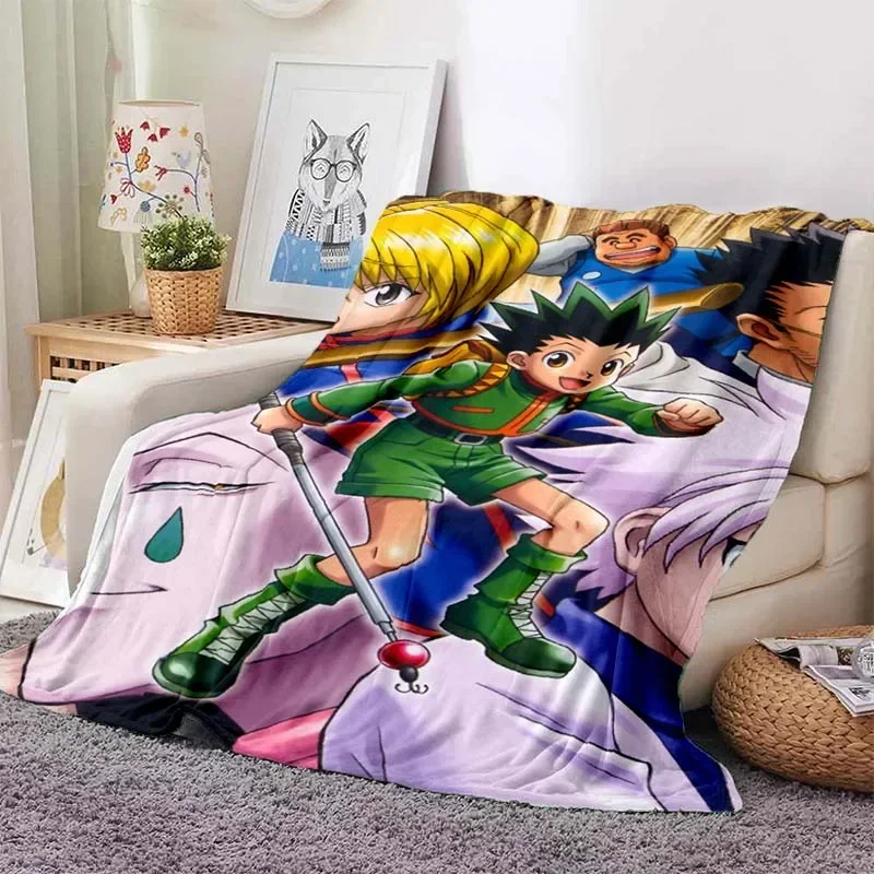 

Hunter Cartoon Printed Blanket Picnic Warm Flannel Soft and Comfortable Home Travel Birthday Gift