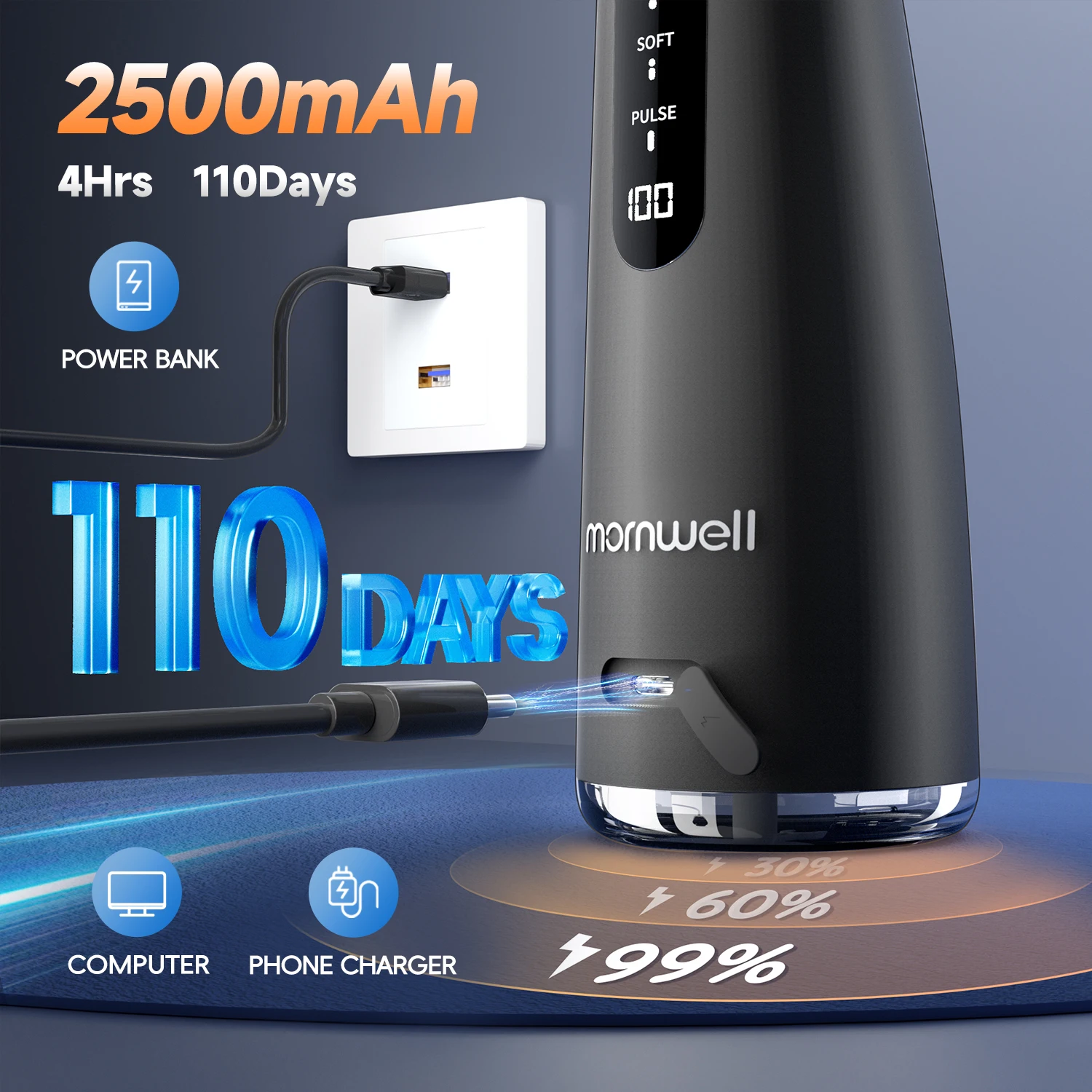 Mornwell F32 ري الفم الأسنان تبييض الأسنان الأجهزة...