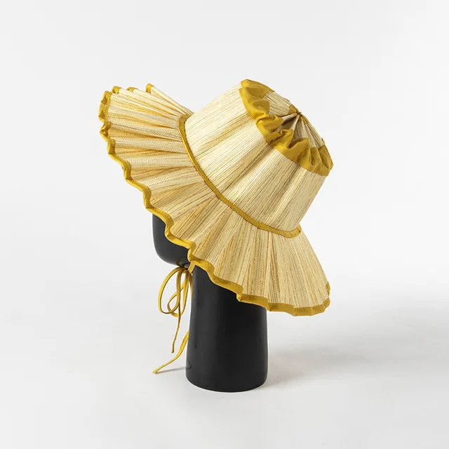 UltraKey Cappello Di Paglia Spiaggia Larga Tesa - Pieghevole, Unisex Adulti E Bambini