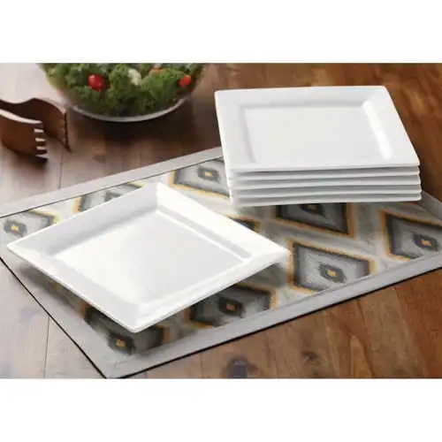 

Porcelain Salad Plates, White, Set of 6