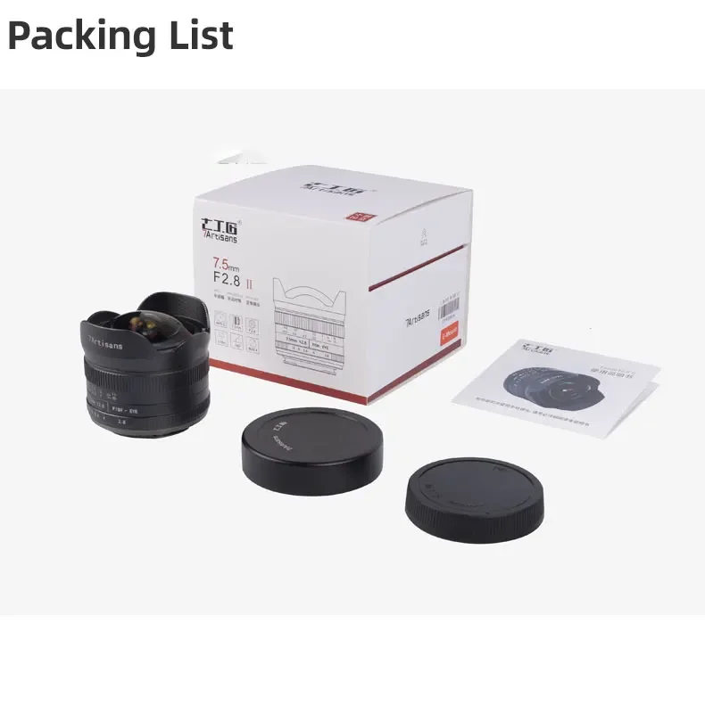 7artisans 7.5mm F2.8 II Ultra Wide-Angle Fisheye Camera Lens for Sony E Canon EO