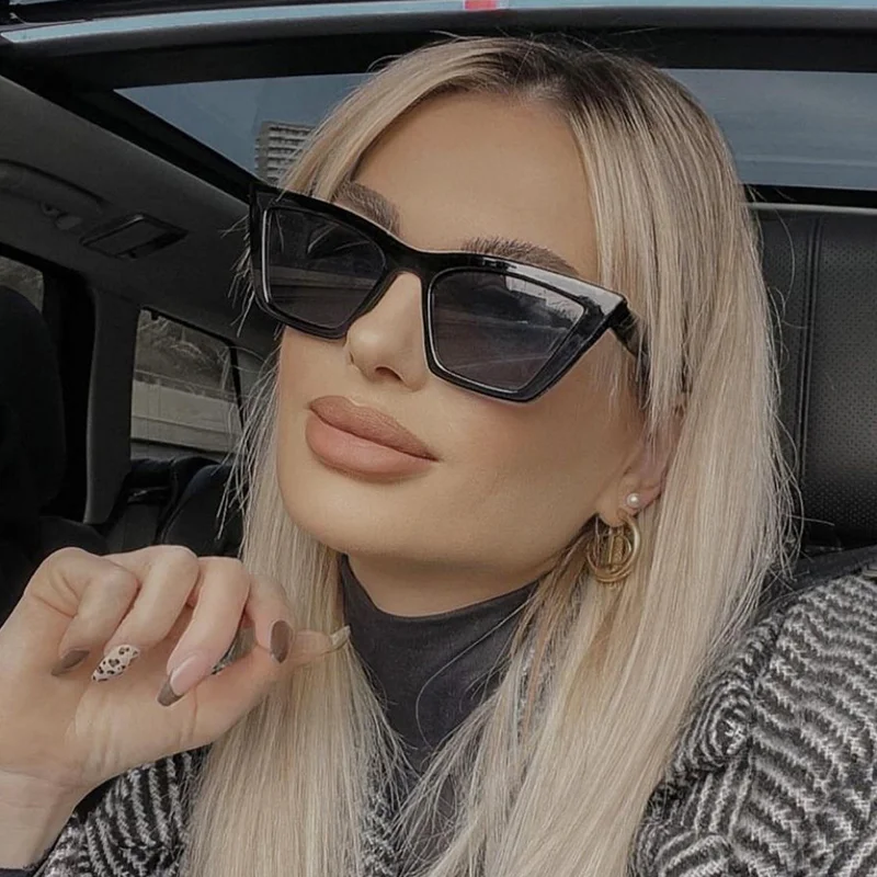 

Cat Eye Sunglasses Steampunk Decorative Party Y2k Sun Glasses Women Fashion 2022 Retro White Vintage Fashionable Hippie