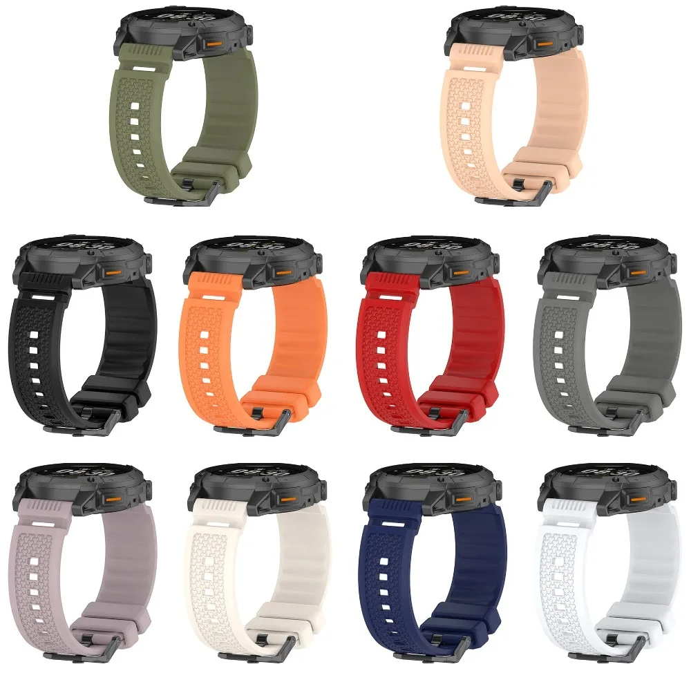 24mm Armor Silicone Sports Strap - Comfortable Wristband Bracelet