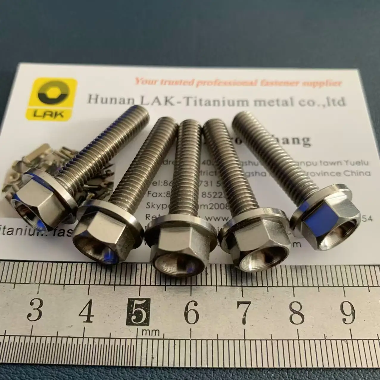 Premium Gr5 Titanium Hexagon Flanged Screws/Bolts