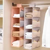 Multi-Layer Hanging Closet Organizer Hanging Bag/Shelf Foldable For Bra Storage Bag Socks Clothes Storage Organizer Hanging Bag 2