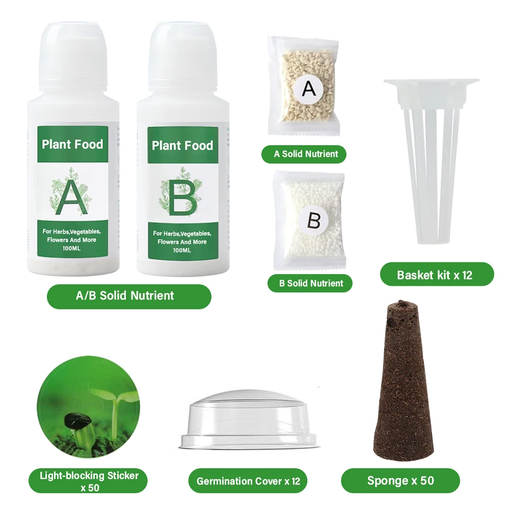 Indoor Hydroponic Growing Soil Cotton Hydroponics Solid AB Fertiliser Set Agricu