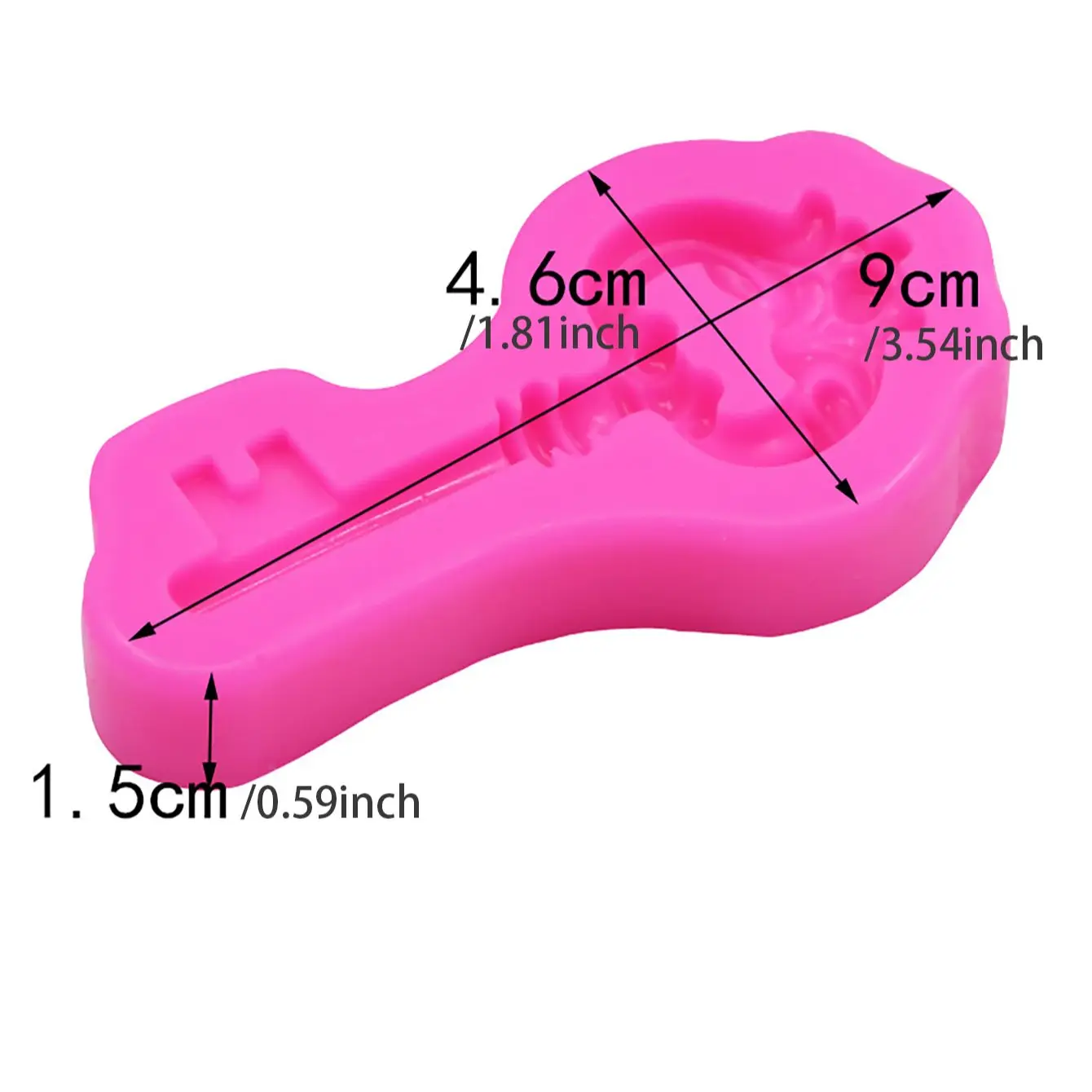 1PC - Vintage key shaped silicone mold, sugar flipping cake chocolate mold, aromatherapy gypsum mold