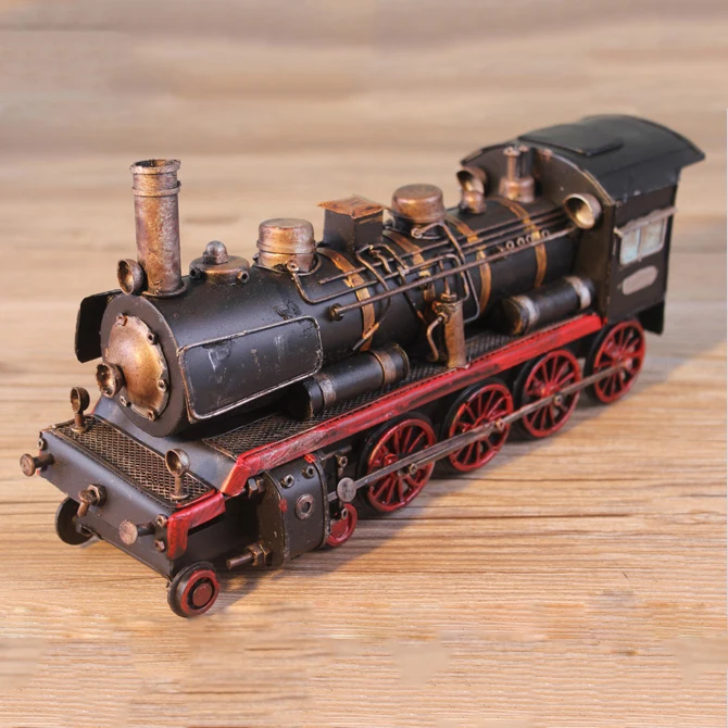 American Retro Iron Steam Locomotive Model HC001 Collectible Gift Train Toy