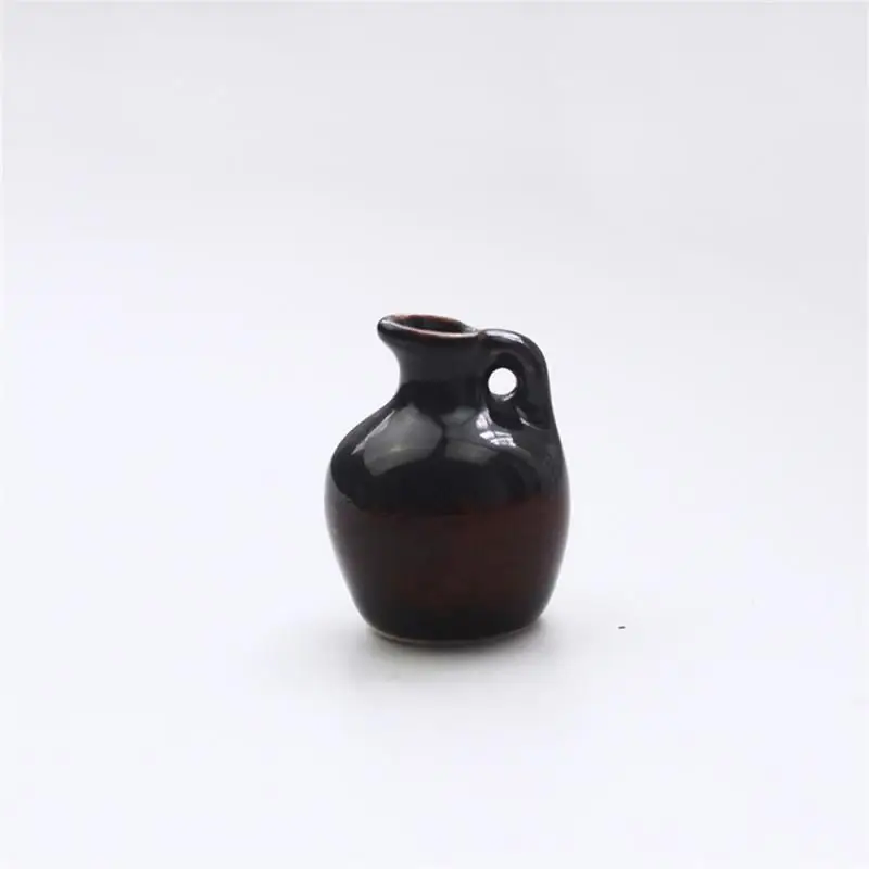 1PC Mini Ceramic Vase Crafts Arrangement Flower Home Garden Decorations Ornament Model Micro-landscape resin model decoration 6