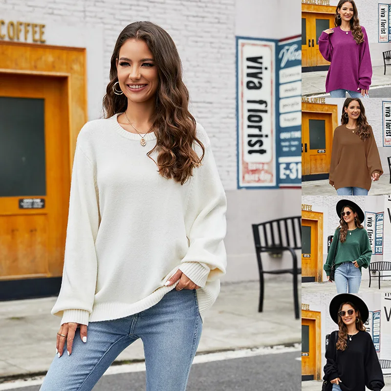 

Women's Loose Under a Crew Neck Sweater