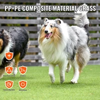 SucceBuy Artifical Grass Rug Green Turf 1.38/1.57" Fake Door Mat Outdoor Patio Lawn Decoration Easy to Clean with Drainage Holes 3