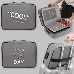 Handbags Documents Luggage Organizer Security Anti-theft Box Outdoor Travel Credentials Storage Bag Women Waterproof Briefcase