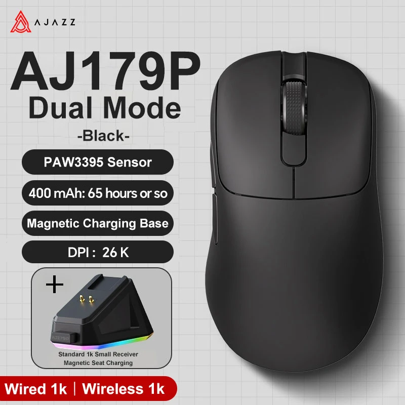 AJAZZ AJ179 APEX PAW3950 8Khz Wireless Gaming Mouse with Magnetic