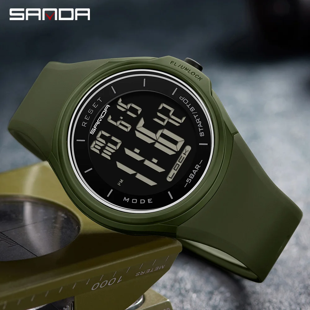 SANDA Fashion Simple Sport Watches Men Military Digital Watch Alarm Clock Shock Resistant Waterproof Relogio Masculino 2131 casio g shock shock resistant multi alarm digital dw 6900bb 1 dw6900bb 1 мужские часы