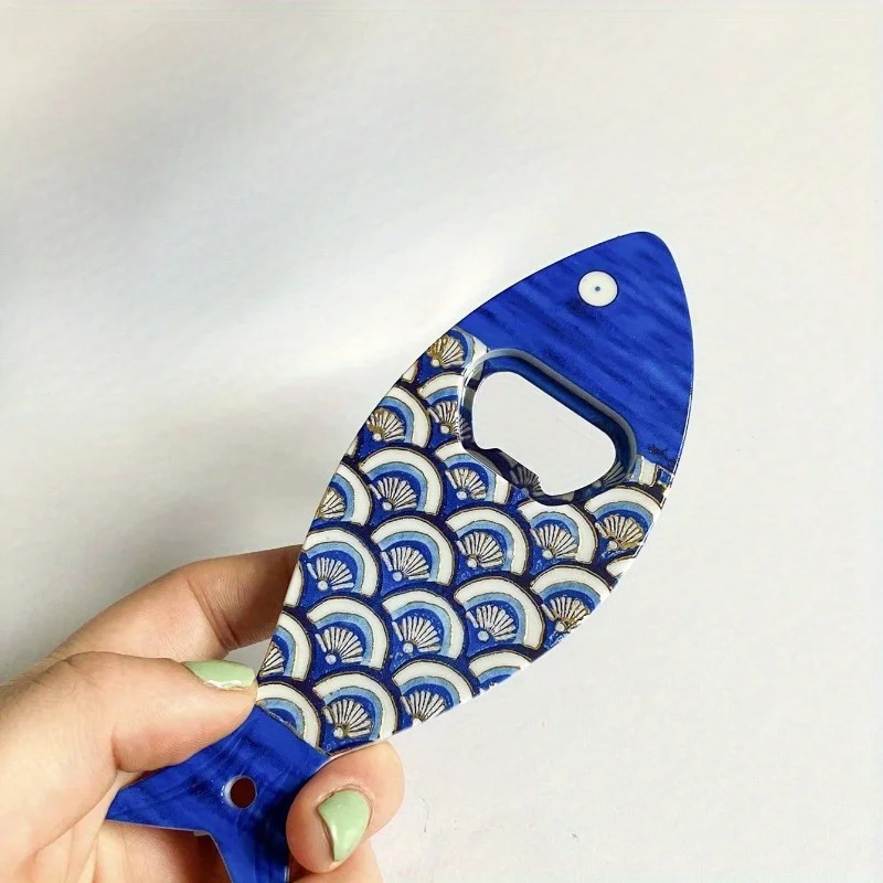4pcs Fish-Shaped Fridge Magnet & Bottle Opene Durable Kitchen Decor, Portable Bottle Opener, Festive Gift for Home Use