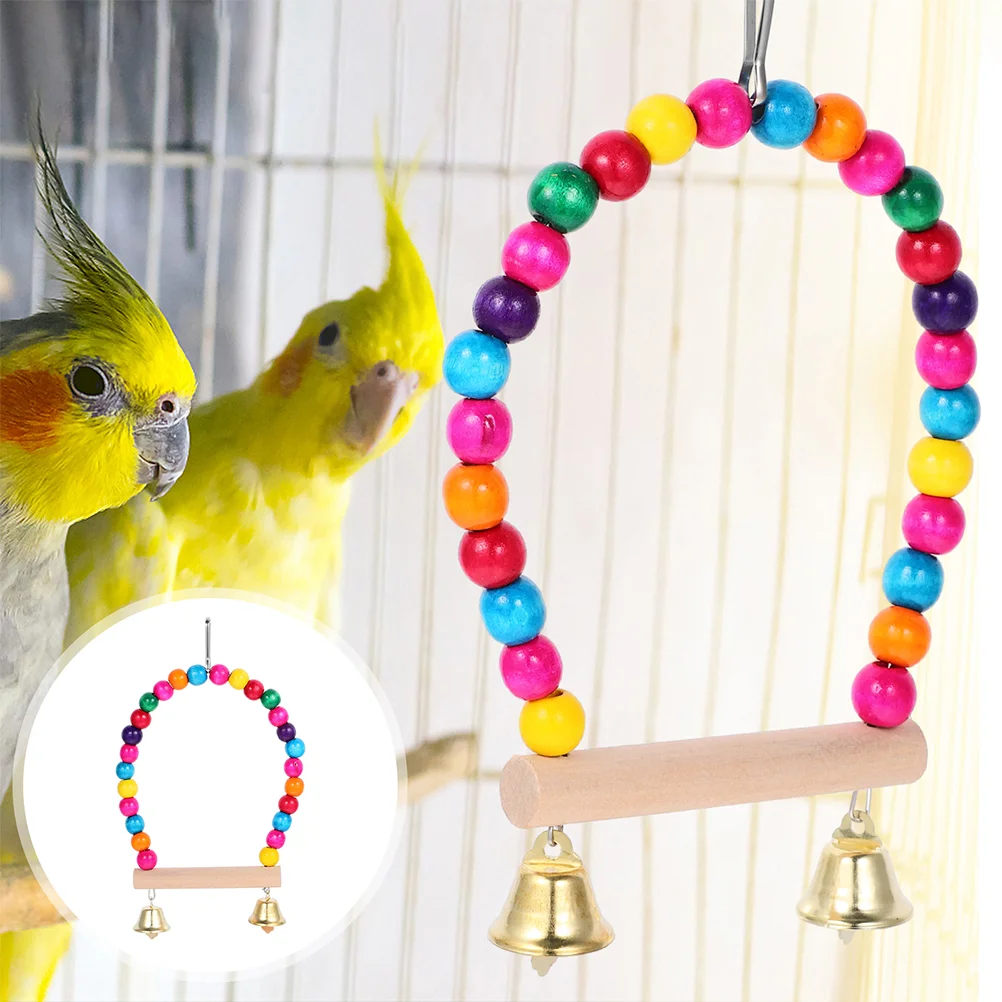 

Parrot Swing Toy Bird Stand for Train Parakeet Balance Stands Toys Training Supplies Cage Decor Decorate