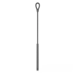 Extra Long Silicone Straw Cleaner Brush with Flexible Bristles - Dishwasher Safe - 6mm (Gray)