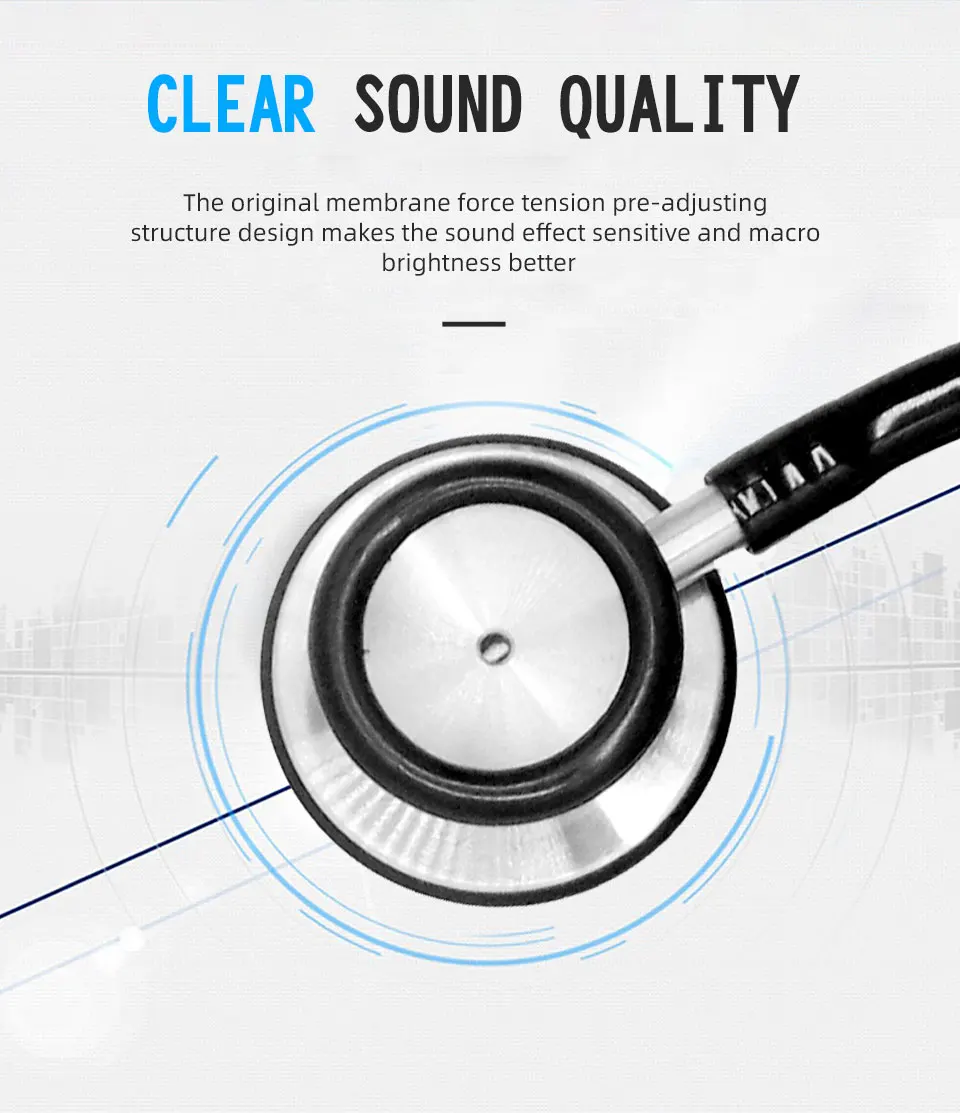 AiQUE Stethoscope Medical Dual Head Professional Phonendoscope Accessories Endoscope Heart For Nurse Doctor Student dual head stethoscope medical stethoscope