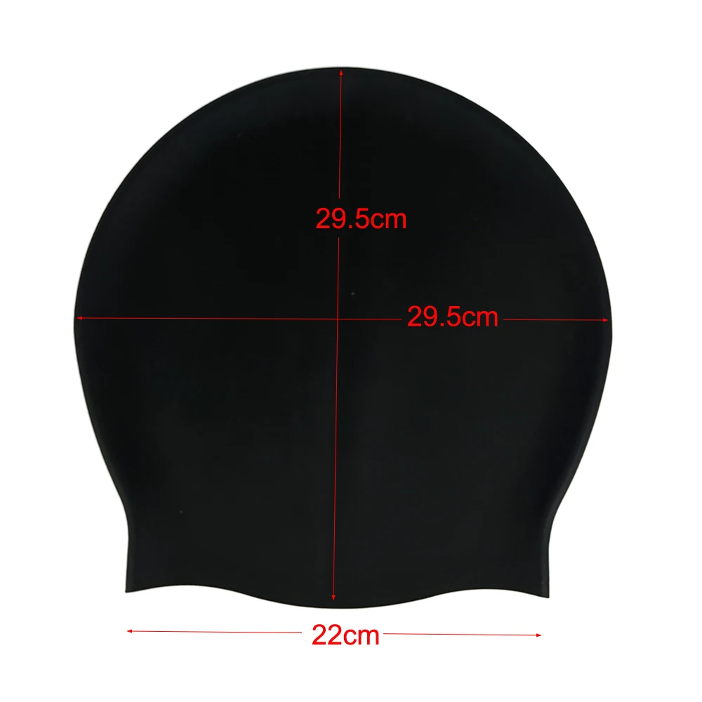 Silicone Extra Large Swimming Cap for Long Hair Braid Waterproof Women Men Ladies African Over Size Huge 3