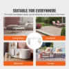 VEVOR Acrylic Coffee Table, C-Shaped Clear Acrylic End Table, 16.3 inch high Transparent Acrylic Side Table, for Living Room 6