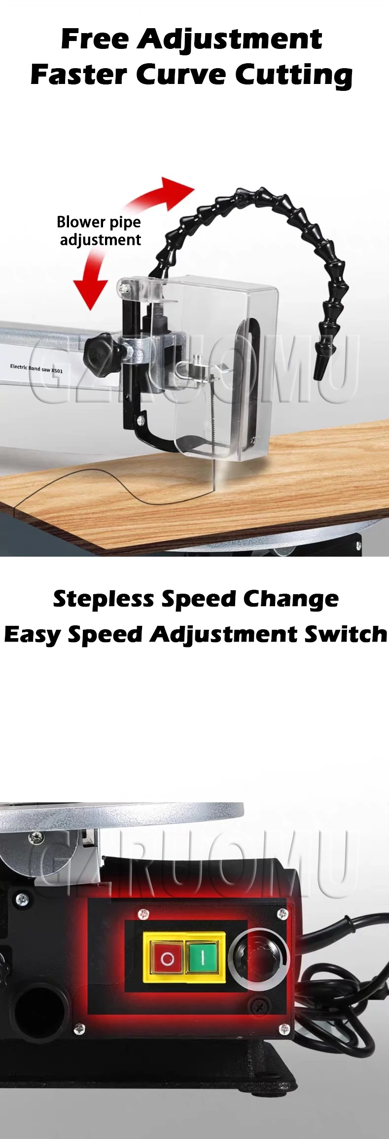 Electric Desktop Woodworking Band Saw Machine Small Multifunction Curve Cutting