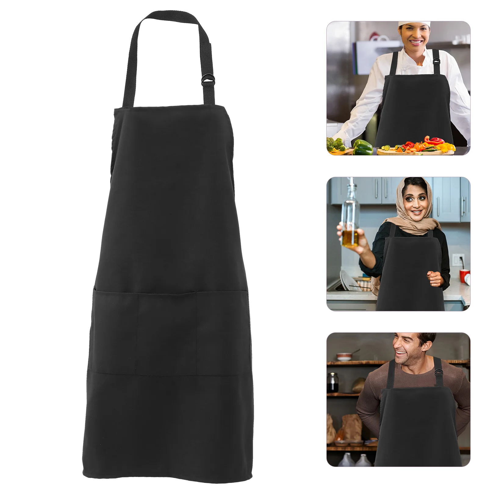 

Oil-proof Cooking Apron Kitchen Cooking Apron Adjustable Apron for Waiter Waitress