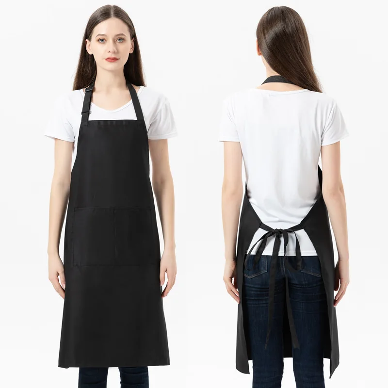 

Adjustable Bib Apron with Pockets Cooking Kitchen Aprons for Women Men Chef Apron